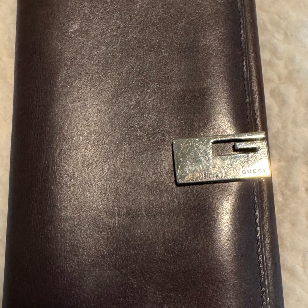 Gucci Brown Leather Wallet with Silver Hardware - Picture 3 of 12